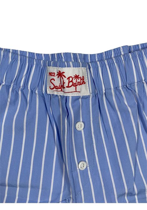 Baby girl's blue cotton shorts MC2 SAINT BARTH | BOXYAZZURRO